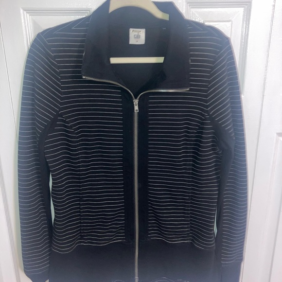 Cabi Stripped Black & White Jacket - Picture 2 of 14